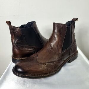 Classic Men Casual Ankle Boots High Quality Work Boots Shoes Genuine Leather